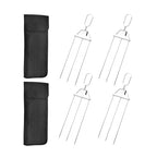 Grill Skewers Triple Prong Stainless Steel Easy Release