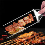 Grill Skewers Triple Prong Stainless Steel Easy Release