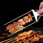 Grill Skewers Triple Prong Stainless Steel Easy Release