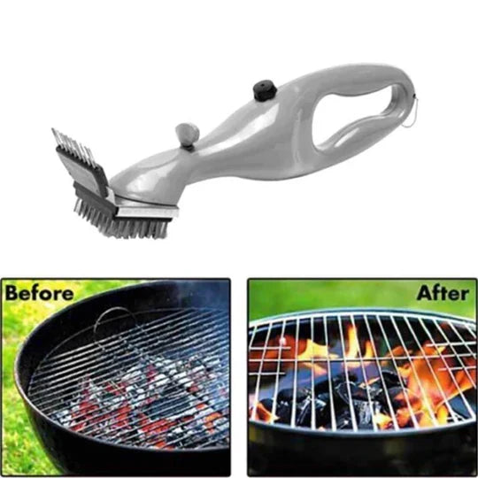 Grill Steam Brush Steam-Powered Replaceable Brushes & Heat-Resistant Handle