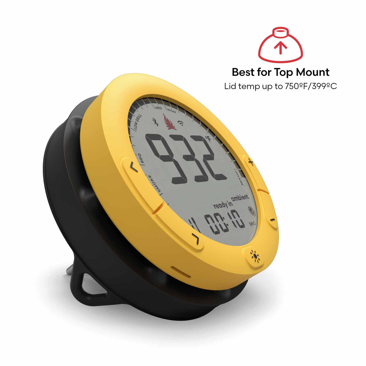 Grill Thermometer WiFi Monitoring 24-Hour Battery