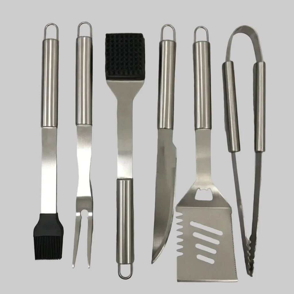 Grill Tool Set Stainless Steel Ergonomic Handles & Carrying Case
