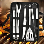 Grill Tool Set Stainless Steel Heat-Resistant Portable Case