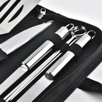 Grill Tool Set Stainless Steel Heat-Resistant Portable Case