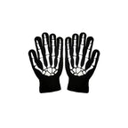 Grim Reaper Costume Glowing Red Eyes & Glow Skeleton Gloves