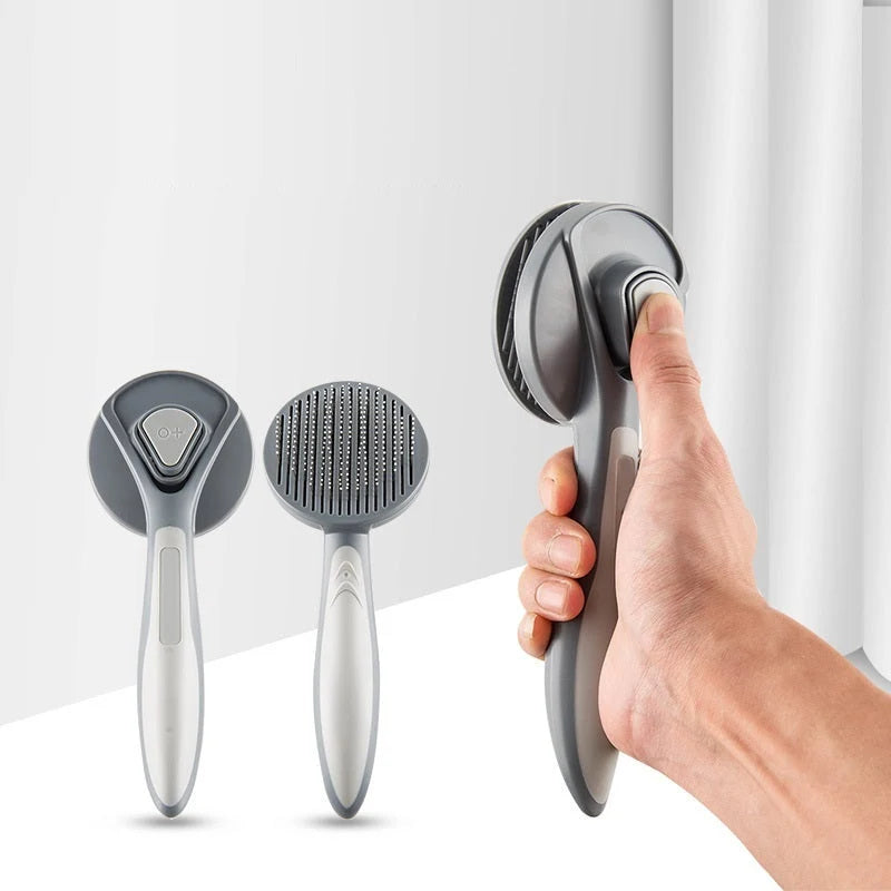 Grooming Comb Floating Brush & Stainless Steel Teeth