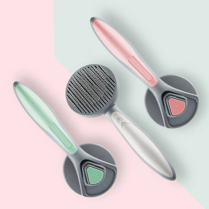Grooming Comb Floating Brush & Stainless Steel Teeth