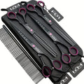 Grooming Scissors Set of 4 Stainless Steel Ergonomic Handles