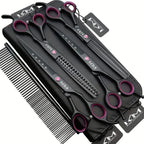 Grooming Scissors Set of 4 Stainless Steel Ergonomic Handles