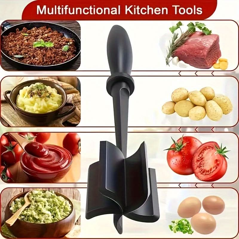 Ground Meat Chopper Multi-Blade Ergonomic Handle & Heat-Resistant