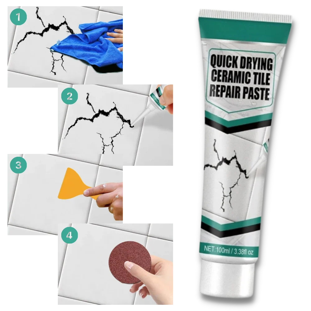 Grout Repair Kit Waterproof Fast-Drying Spatula & Sandpaper