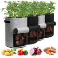 Grow Bag Set Breathable Non-Woven Harvest Window