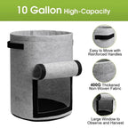 Grow Bag Set Breathable Non-Woven Harvest Window
