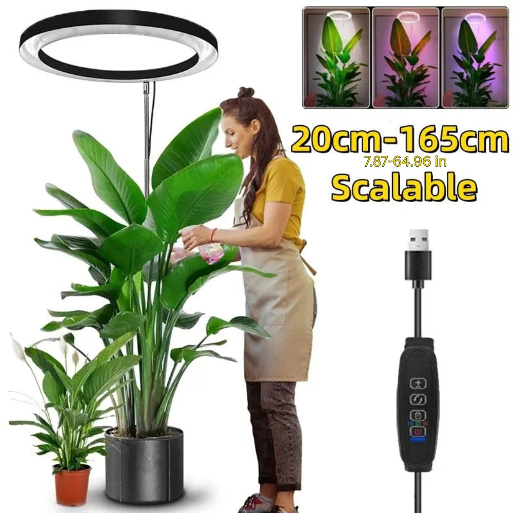 Grow Light Full-Spectrum LED Timer & 9 Brightness Levels