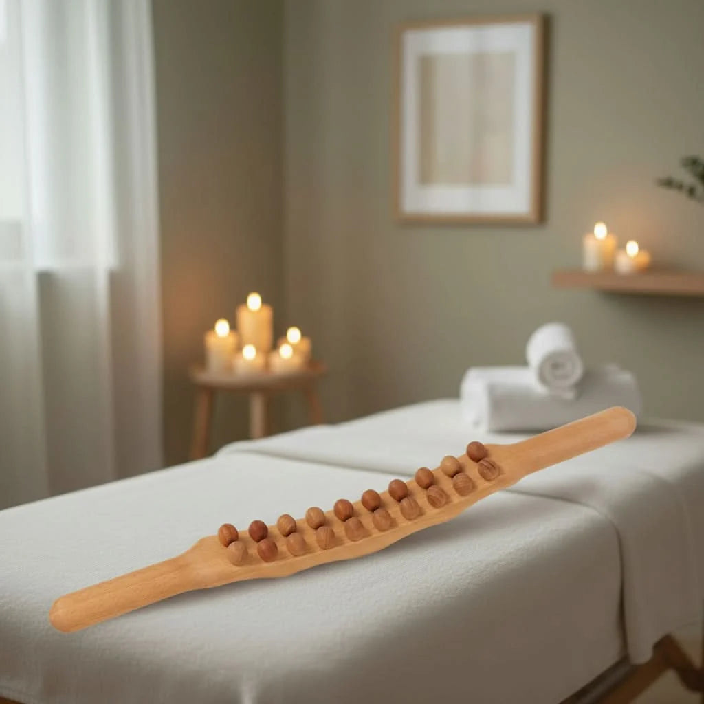 Gua Sha Massage Stick Natural Wood Ergonomic 60 Cm