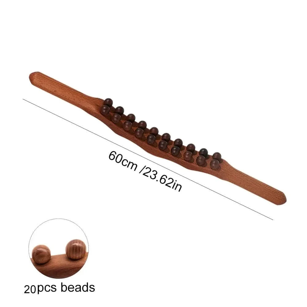 Gua Sha Massage Stick Natural Wood Ergonomic 60 Cm
