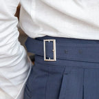 Gurkha Trousers High Waist & Double Buckles Straight Fit