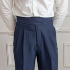 Gurkha Trousers High Waist & Double Buckles Straight Fit