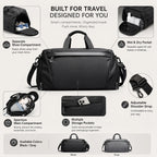 Gym Duffel Bag Ventilated Shoe Compartment & Wet Dry Divider
