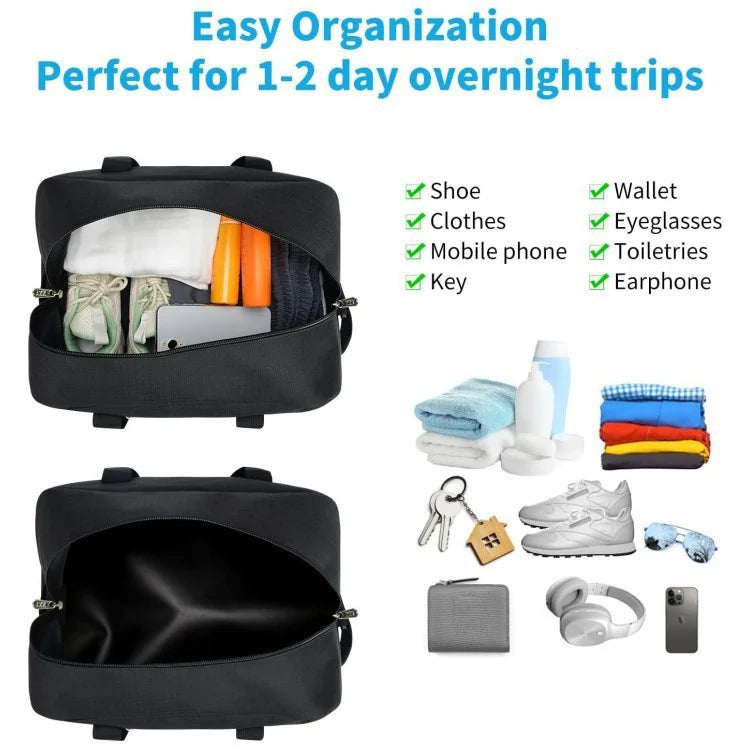 Gym Duffel Bag Water-Resistant Multiple Pockets & Adjustable Strap