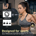 Gym Earbuds Secure-Fit Earhooks 80-Hour Battery