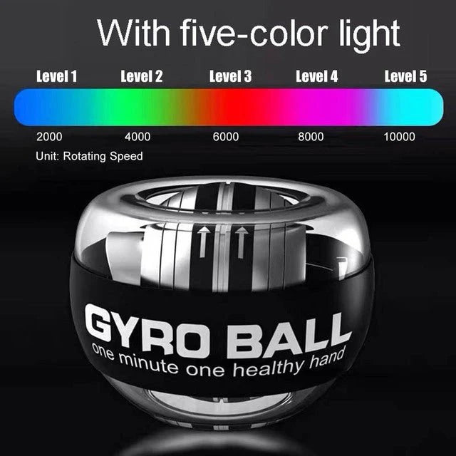 Gyroscopic Wrist Trainer Self-Powered LED Up To 70.5 Pounds
