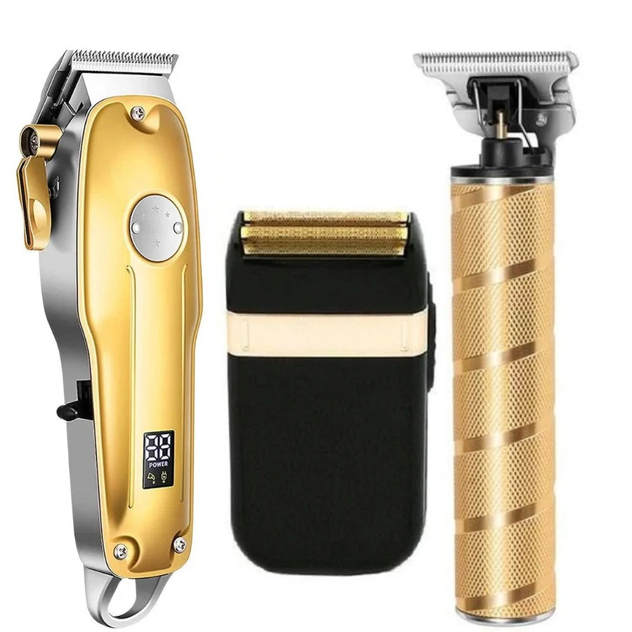 Hair & Beard Clippers Cordless Ceramic Blades USB Rechargeable