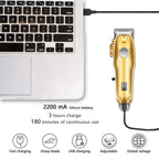 Hair & Beard Clippers Cordless Ceramic Blades USB Rechargeable