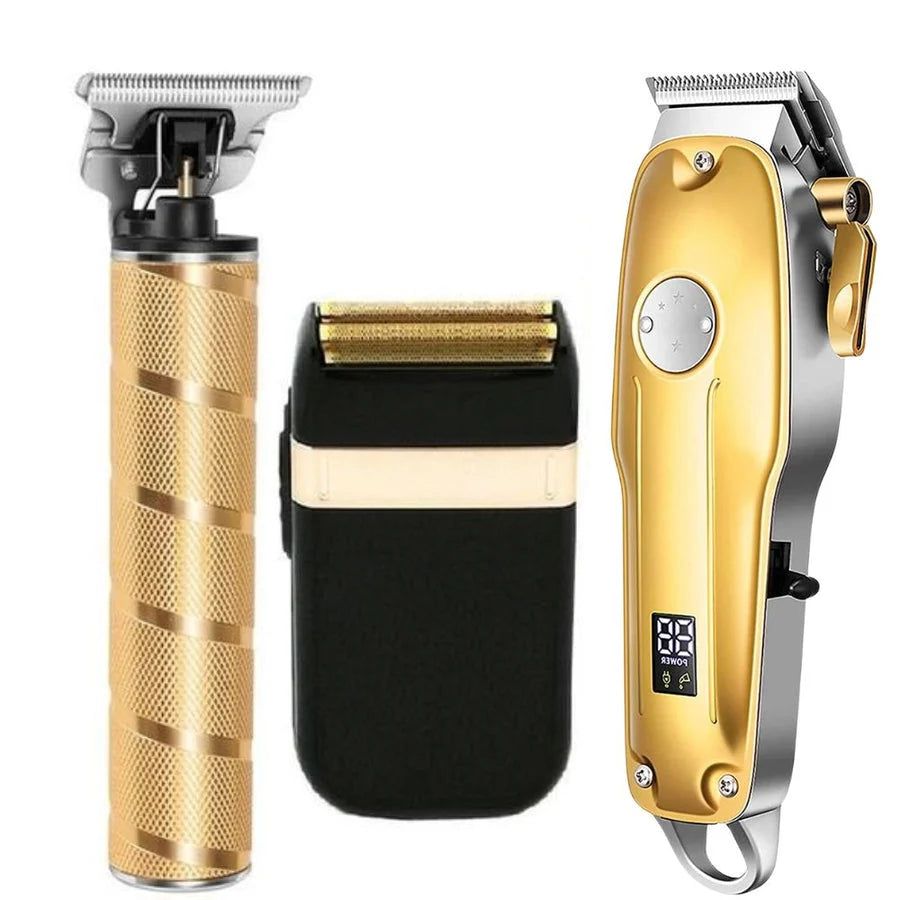 Hair & Beard Clippers Cordless Ceramic Blades USB Rechargeable