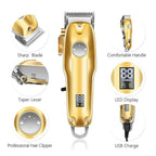 Hair & Beard Clippers Cordless Ceramic Blades USB Rechargeable