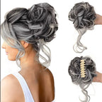 Hair Bun Clip-On Curly Natural-Looking