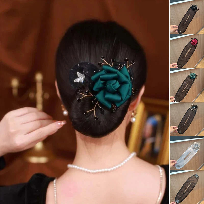 Hair Bun Styling Set Flexible Wire Satin Finish 7-Piece