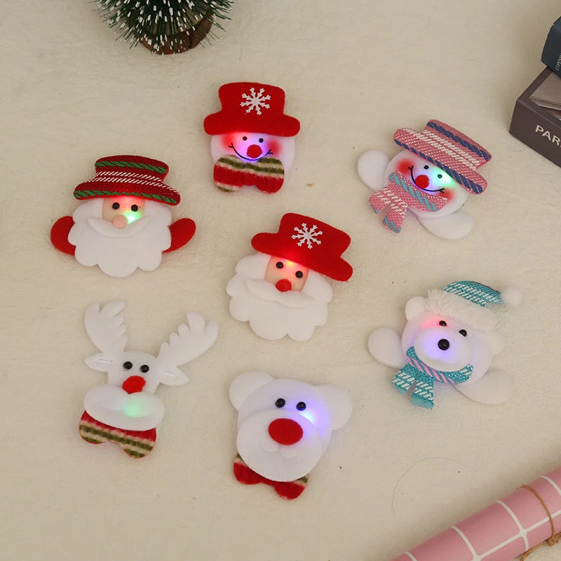 Hair Clip Christmas Handcrafted Felt & LED Lights