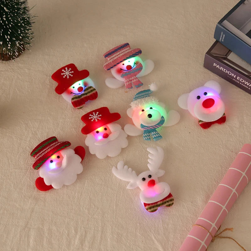 Hair Clip Christmas Handcrafted Felt & LED Lights