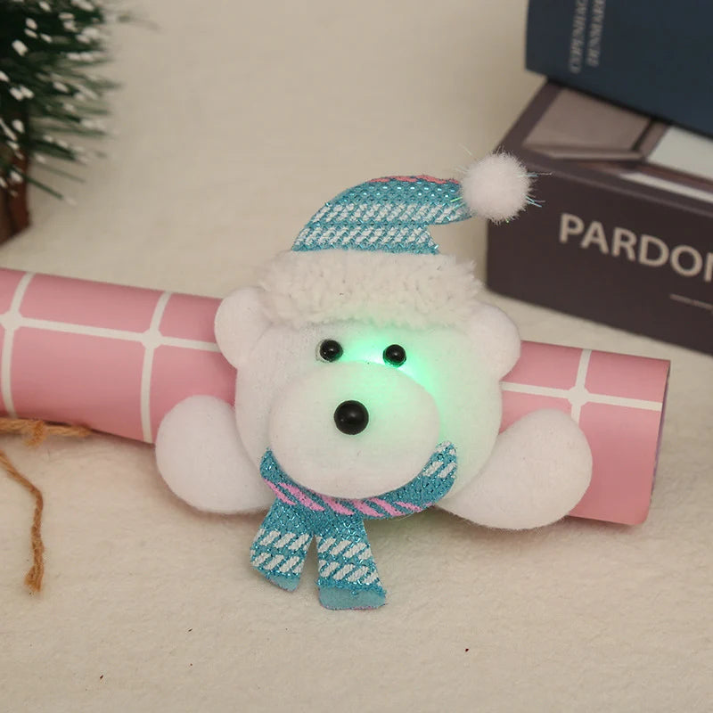 Hair Clip Christmas Handcrafted Felt & LED Lights