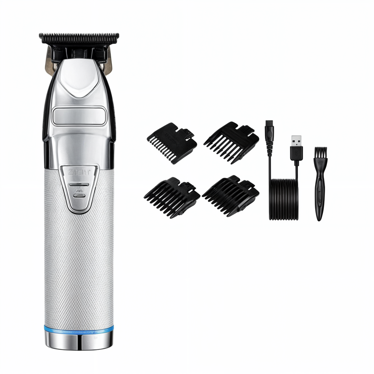 Hair Clipper Adjustable Guard Combs & Precision Blades USB Charging