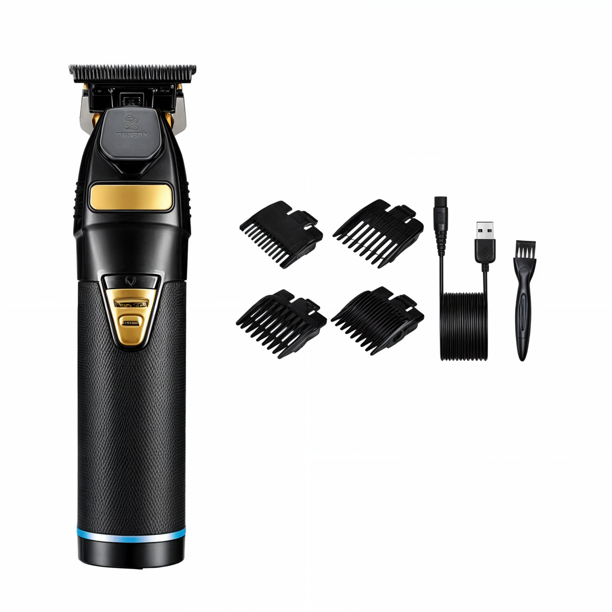 Hair Clipper Adjustable Guard Combs & Precision Blades USB Charging