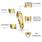Hair Clipper Set Cordless Precision Ceramic Blades