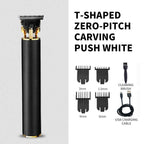 Hair Clipper & Trimmer Cordless Carbon Steel T-Blade