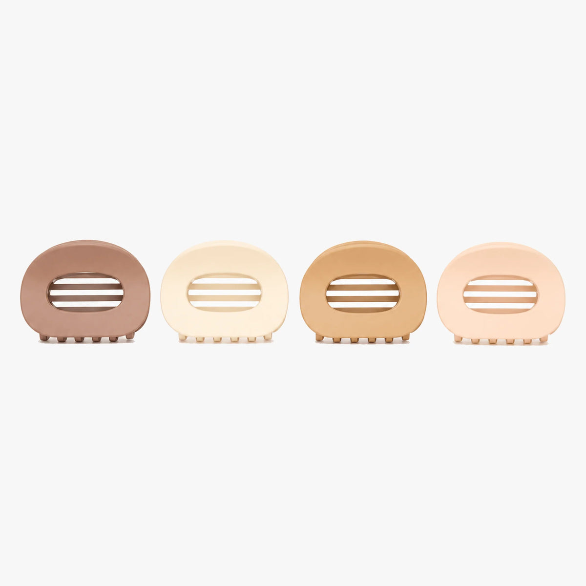 Hair Clips Flat Rounded Gentle Hold Set of 4