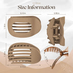 Hair Clips Flat Rounded Gentle Hold Set of 4