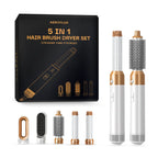 Hair Dryer Brush 5-in-1 Rotating Curl Attachments
