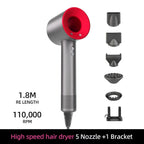 Hair Dryer High-Speed Ionic Smart Heat Detachable Nozzle
