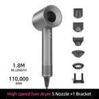 Hair Dryer High-Speed Ionic Smart Heat Detachable Nozzle