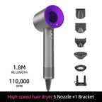 Hair Dryer High-Speed Ionic Smart Heat Detachable Nozzle