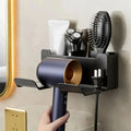 Hair Dryer Holder Drill-Free Silicone Grip & Cord Storage