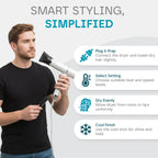 Hair Dryer Ionic Ceramic Frizz-Reducing Diffuser & Concentrator