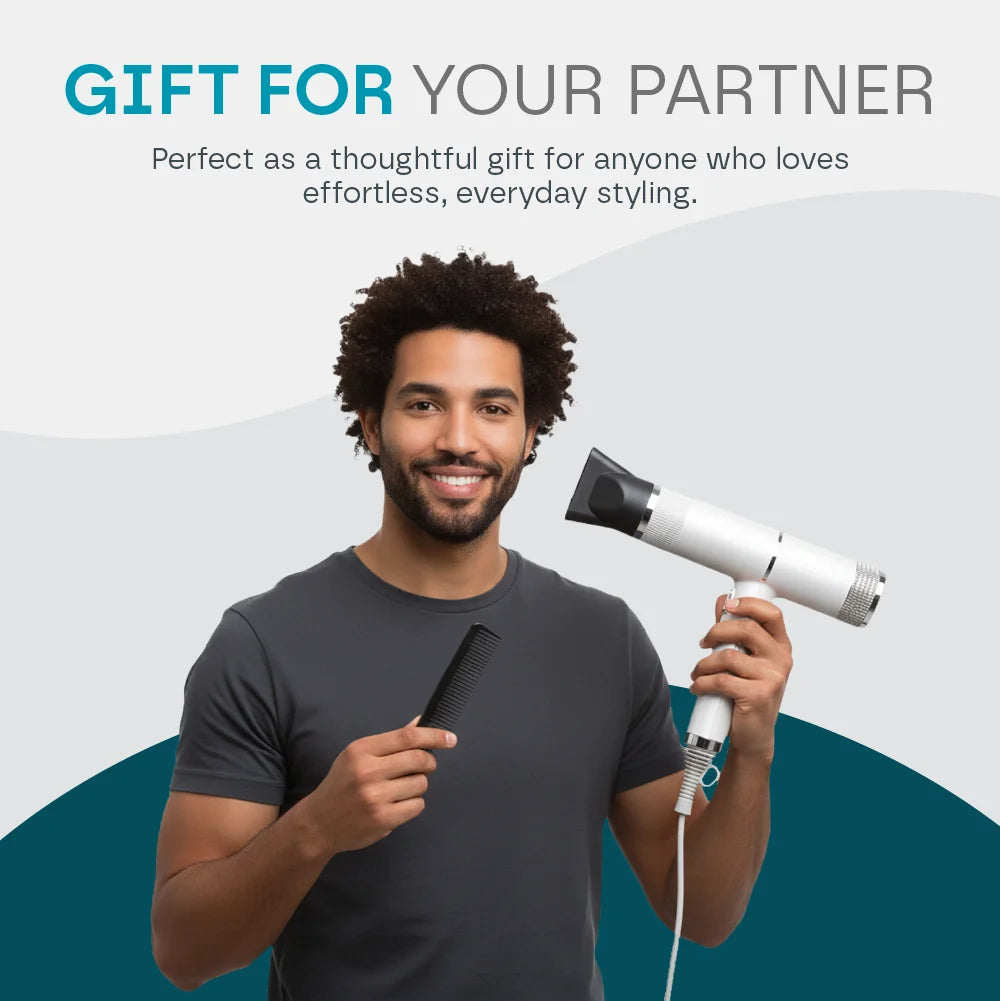 Hair Dryer Ionic Ceramic Frizz-Reducing Diffuser & Concentrator