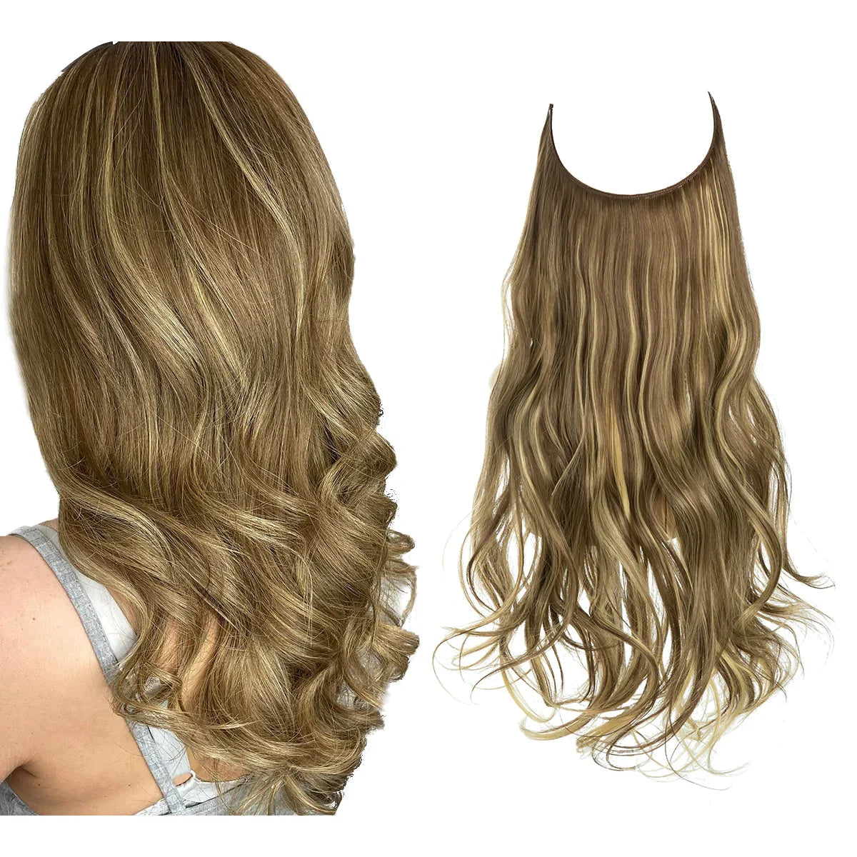 Hair Extensions 100% Human Hair Heat-Resistant Tangle-Free