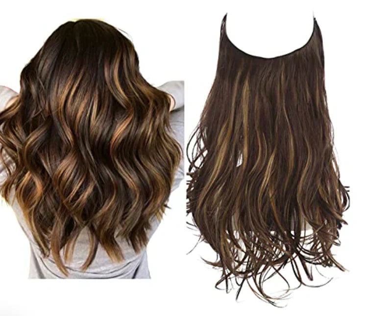 Hair Extensions 100% Human Hair Heat-Resistant Tangle-Free
